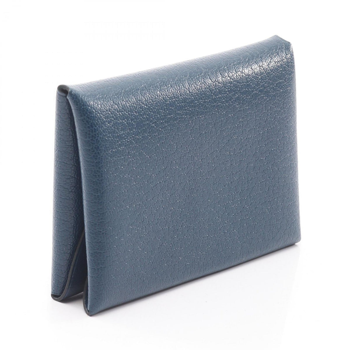 HERMES Calvi duo coin purseDeep blue Deep blue Navy leather Chevre Shamquila 2121400006985