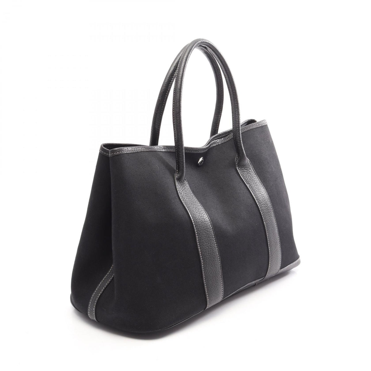 HERMES Garden party PM Tote Bag Black Toile officier leather Toile officier 2101219943824