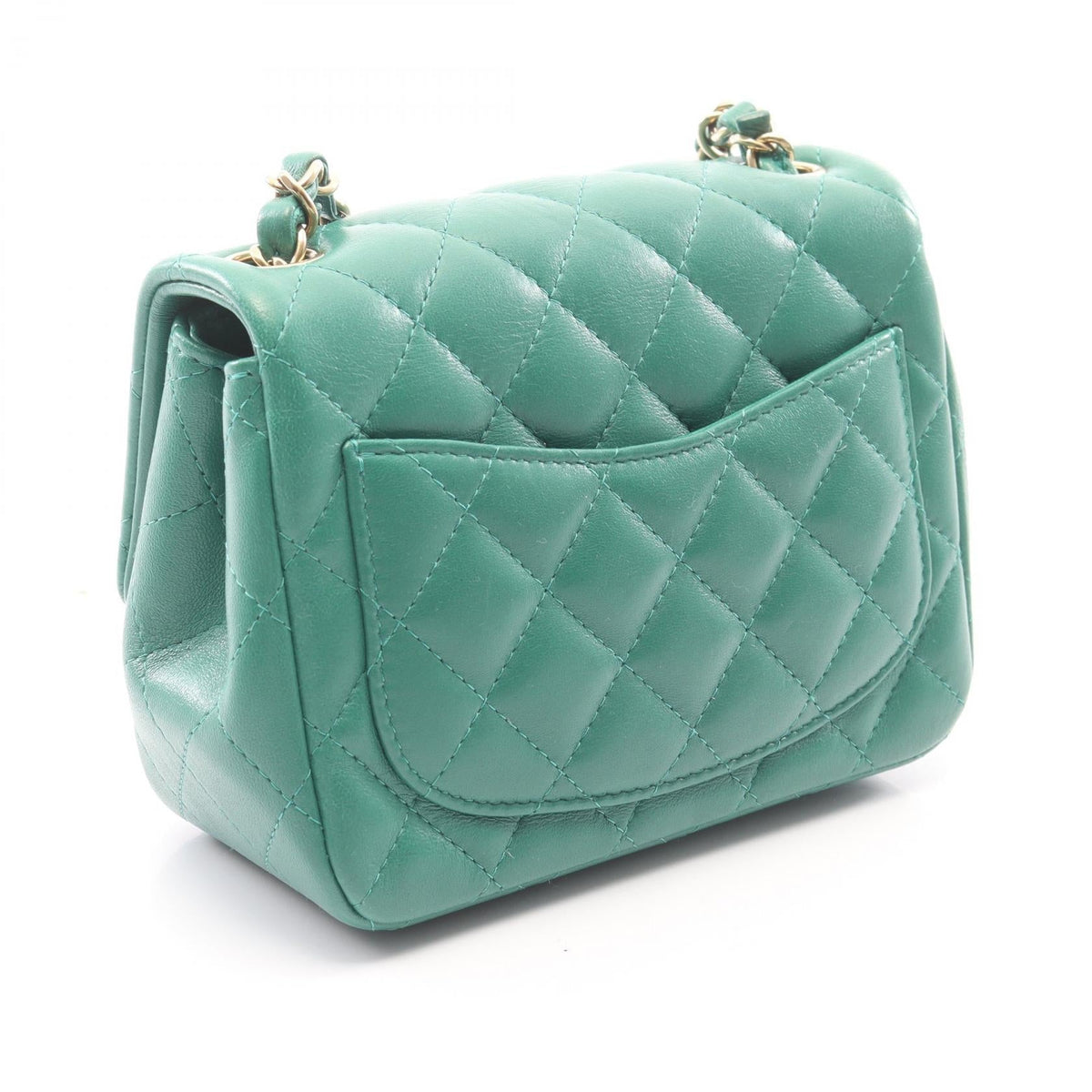 CHANEL Green Mini Matelasse Lambskin (sheep leather) 2101219824222