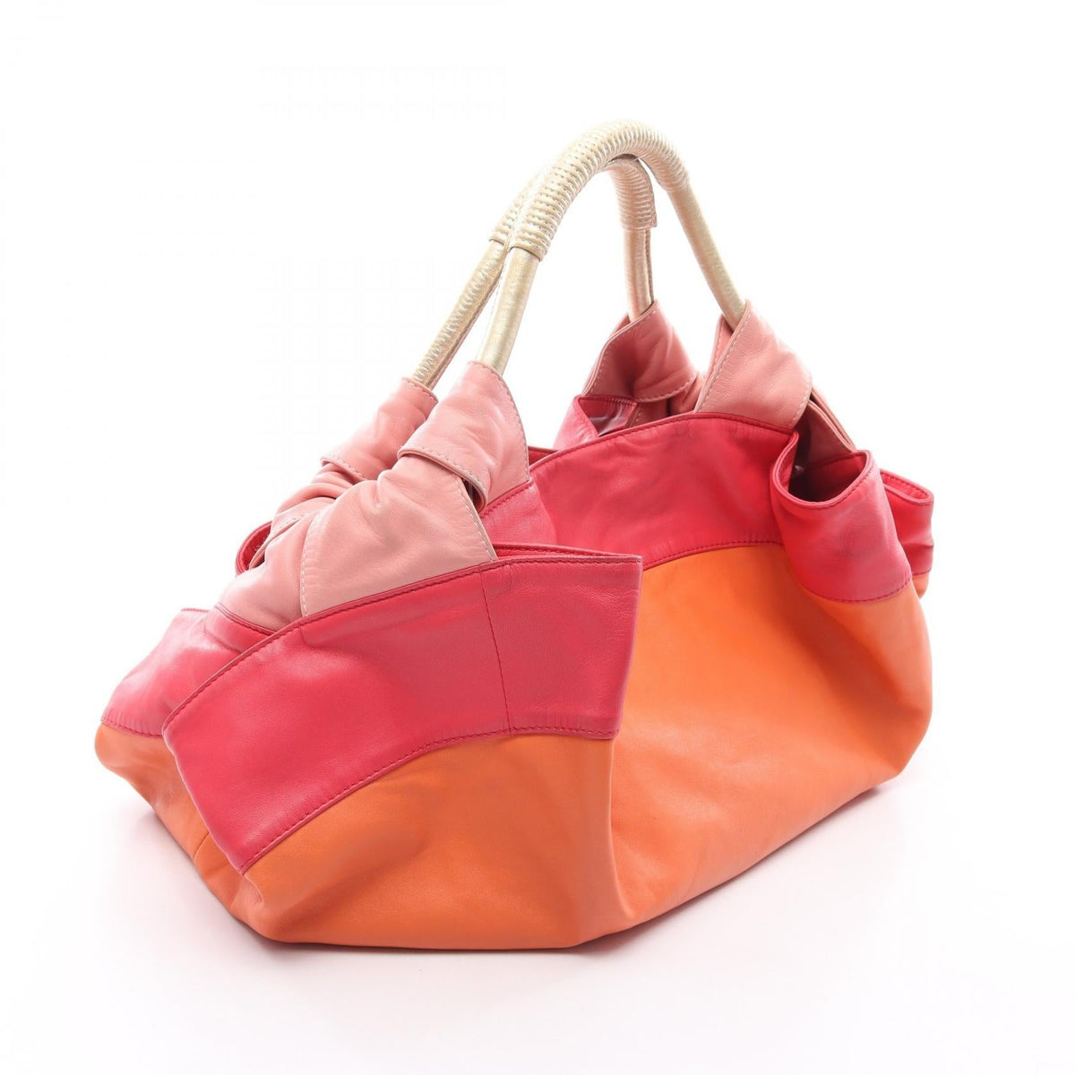 LOEWE Nappa Aire Handbag Orange/Pink leather 2101219823218