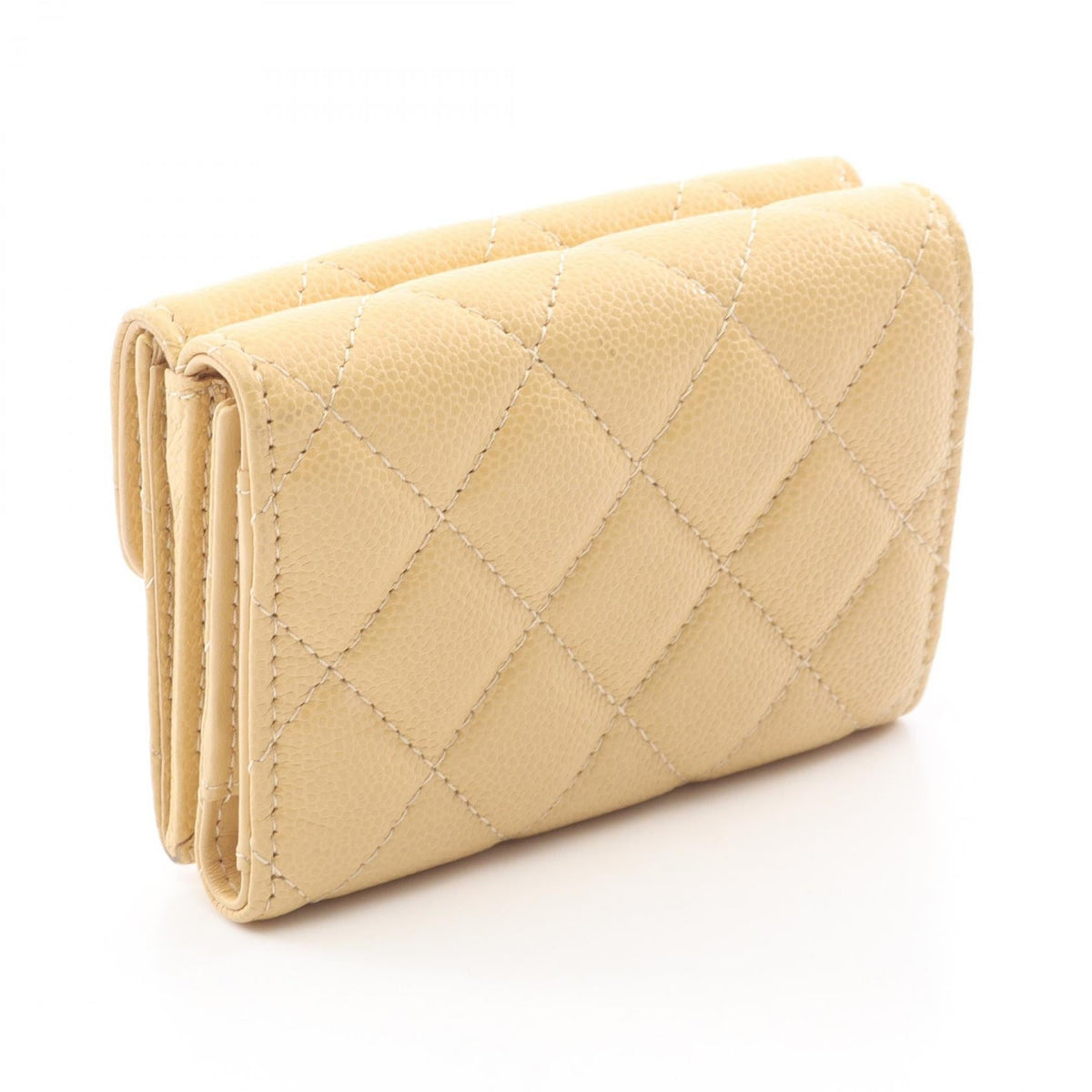 CHANEL Beige Classic Small Flap Wallet Matelasse Grained Calfskin leather AP0230 2120800026616