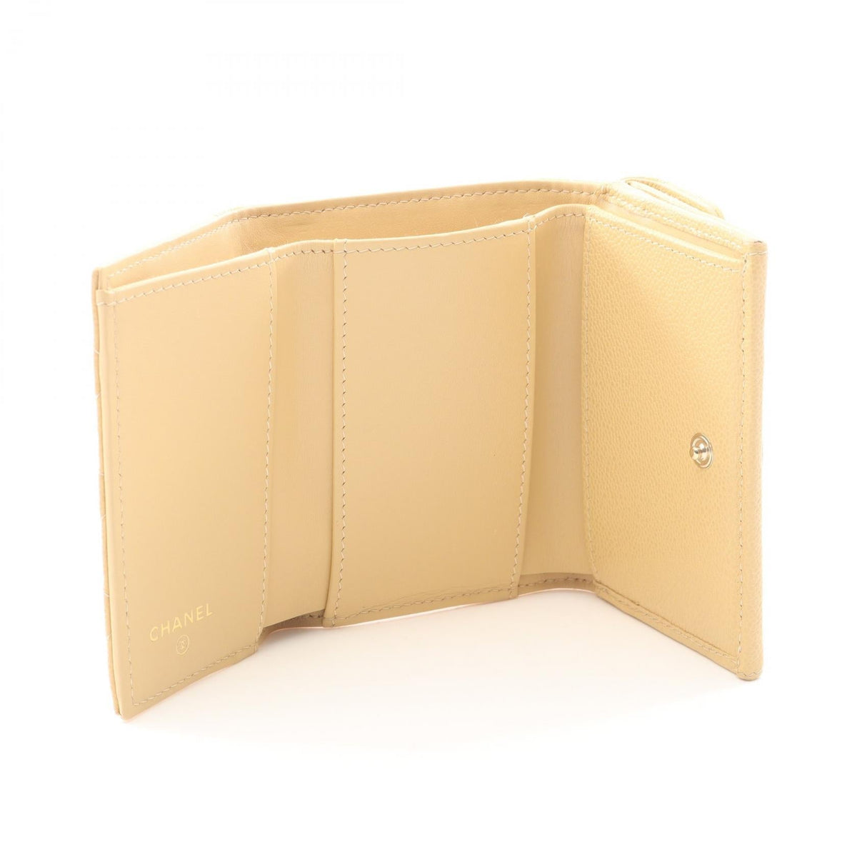 CHANEL Beige Classic Small Flap Wallet Matelasse Grained Calfskin leather AP0230 2120800026616