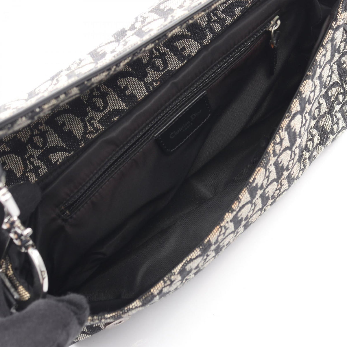 Dior SADDLE Trotter Shoulder Bag Navy/Black canvas�leather 2101219692432