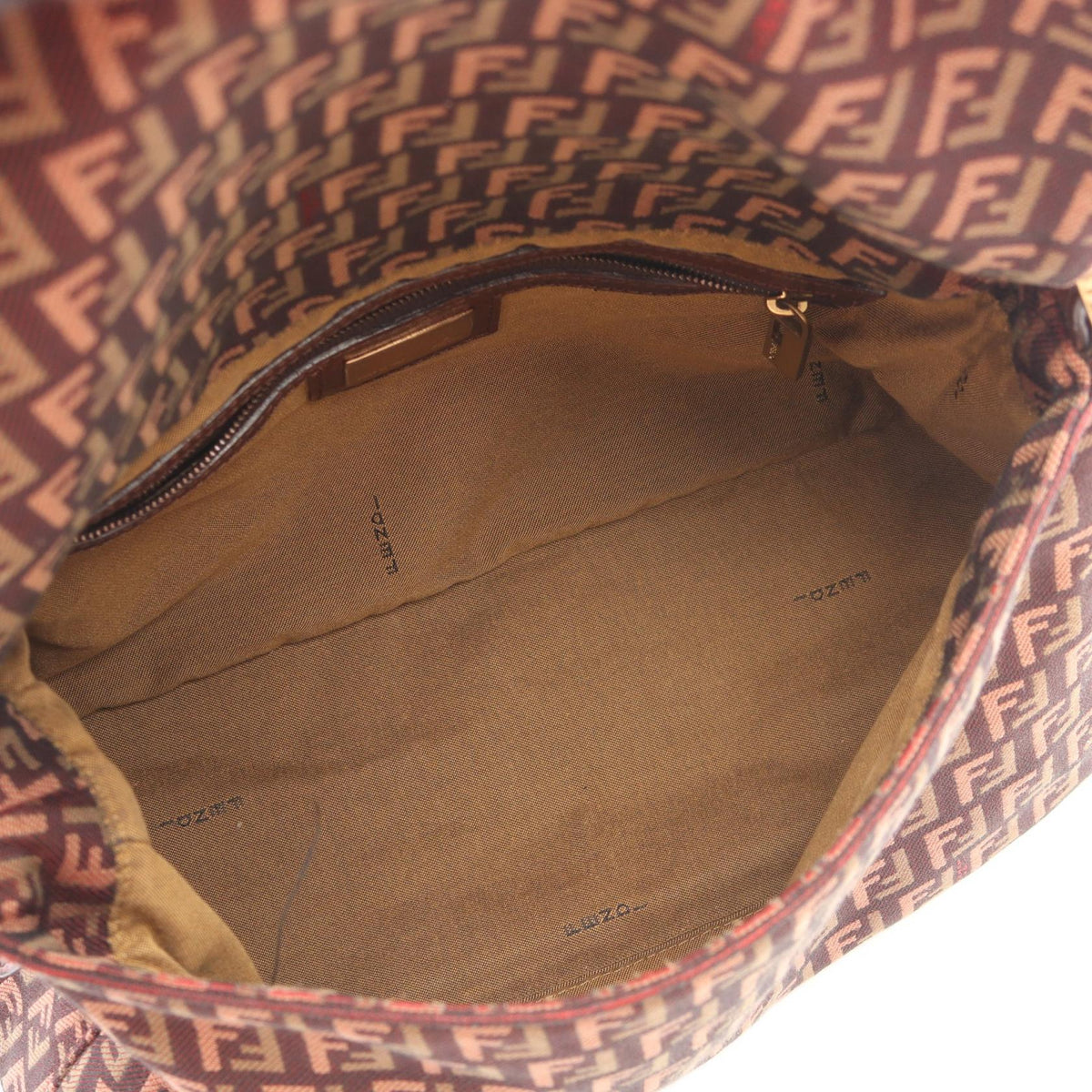 FENDI Mamma bucket Zucchino Shoulder Bag Bordeaux/Beige/Multicolor canvas leather 2101219957975