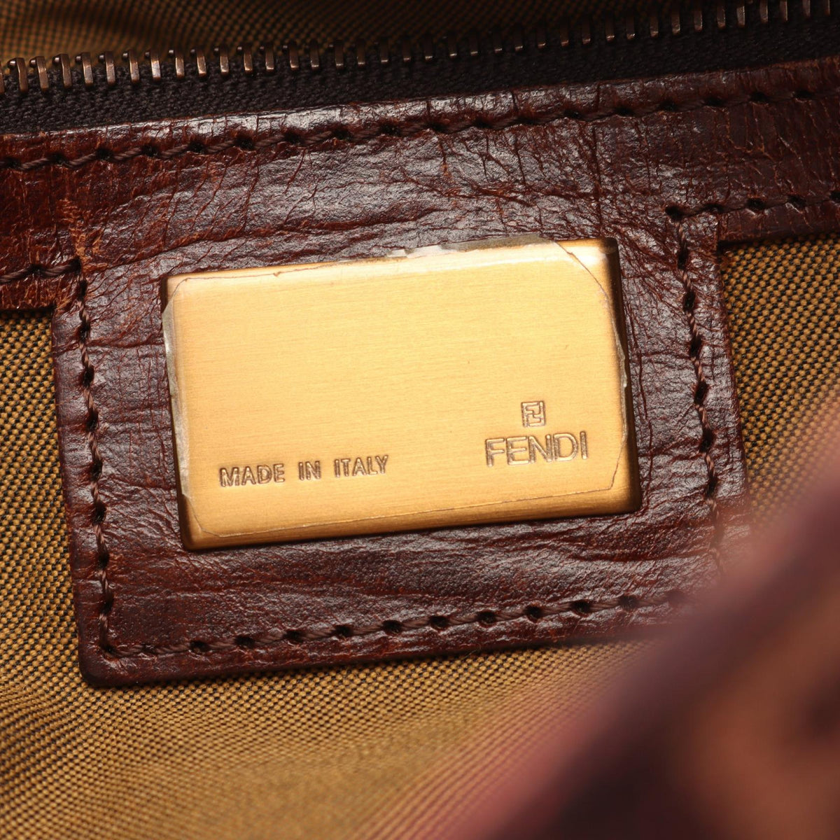FENDI Mamma bucket Zucchino Shoulder Bag Bordeaux/Beige/Multicolor canvas leather 2101219957975