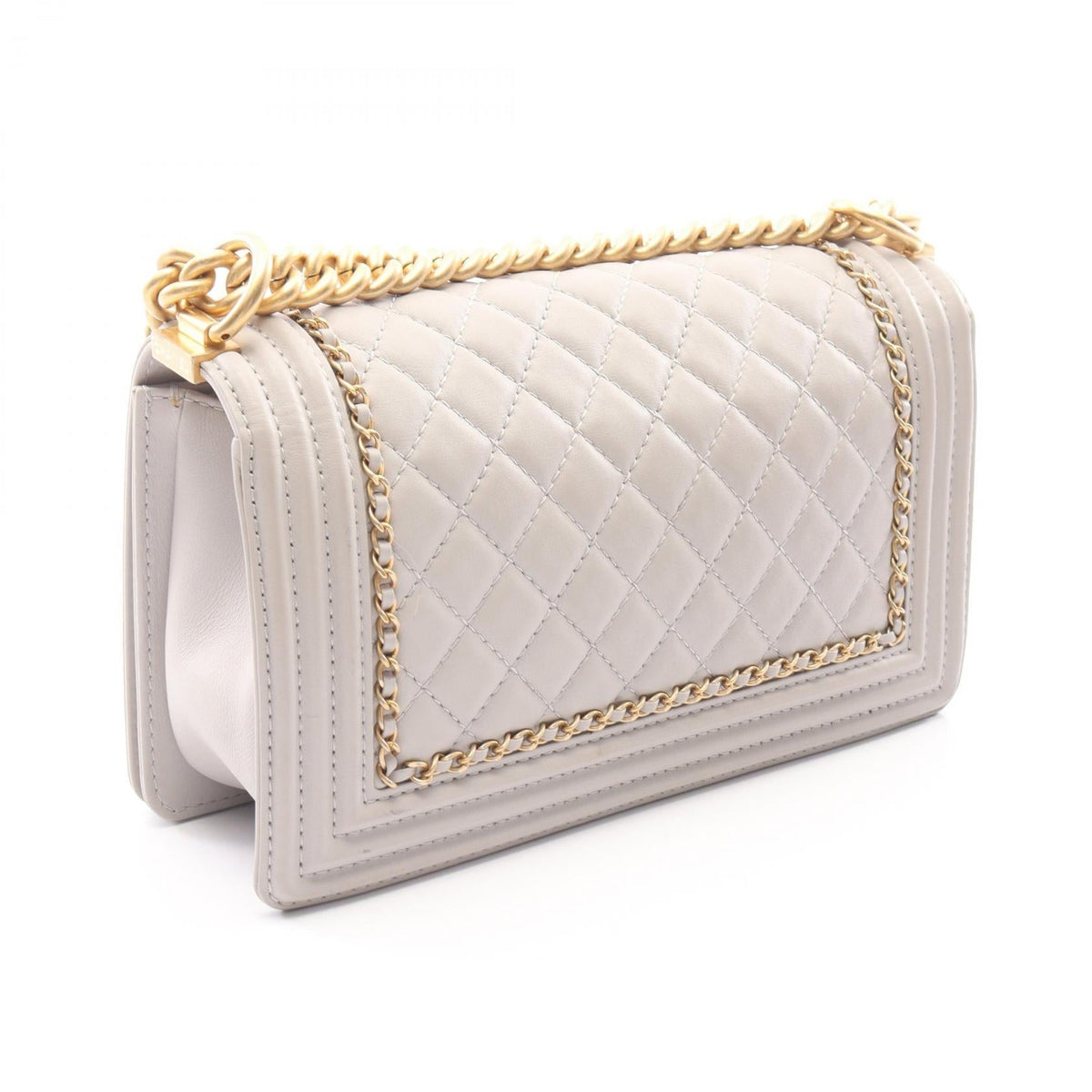 CHANEL Gray Boy chanel Lambskin (sheep leather) A67086 2101219949734