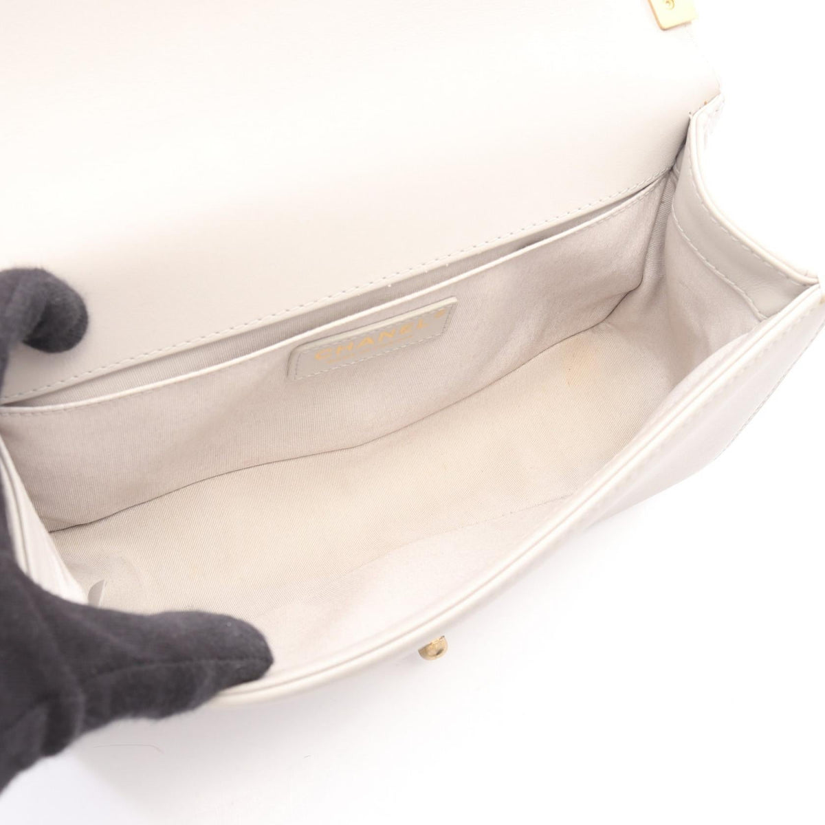 CHANEL Gray Boy chanel Lambskin (sheep leather) A67086 2101219949734