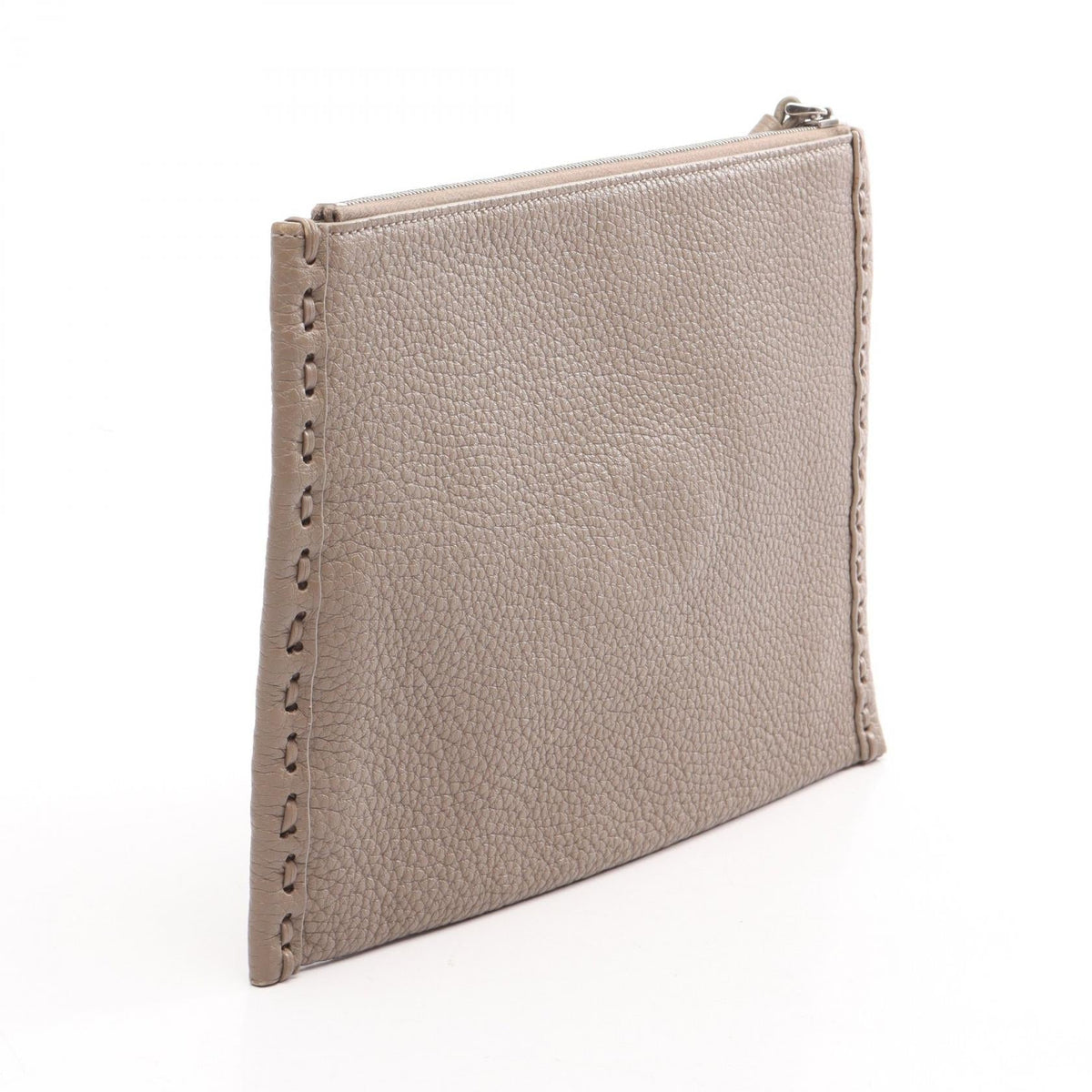 FENDI Selleria Handbag with Strap business bag clutch bag Beige leather 8N0205 2120900135812