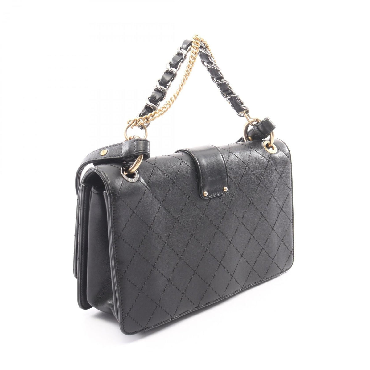 CHANEL Black Matelasse 2WAY leather 2101220079086