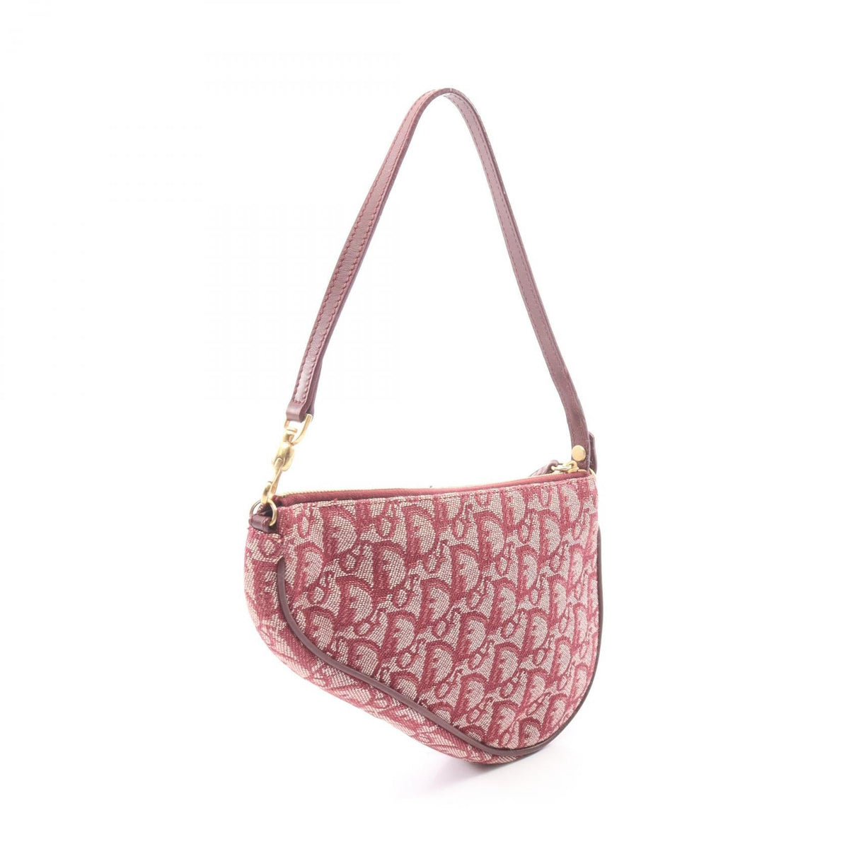 Christian Dior Saddle bag Handbag Bordeaux PVC coated canvas leather 2101220056506