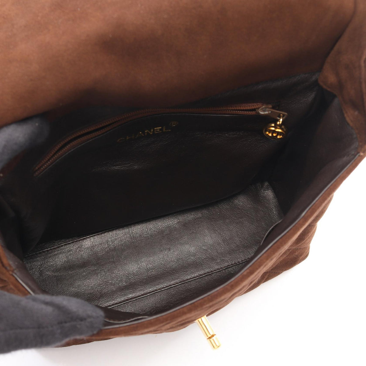 CHANEL Brown Matelasse Suede 2101220060442
