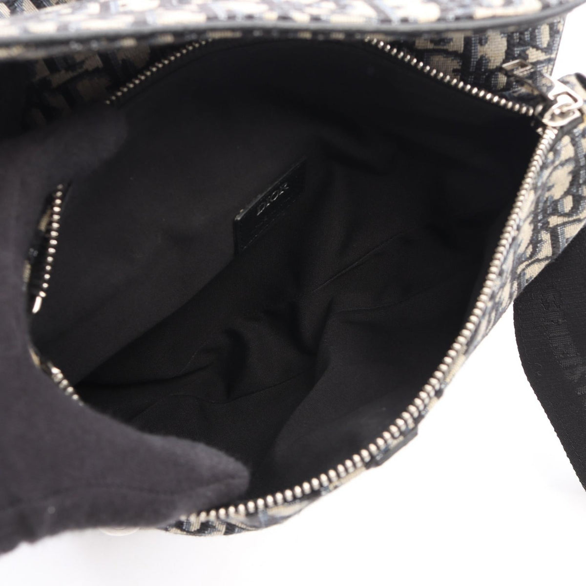 Christian Dior SADDLE Oblique Jacquard Waist bag Body bag Beige/Navy/Black canvas�leather 1ADPO093YKY 2101220004002