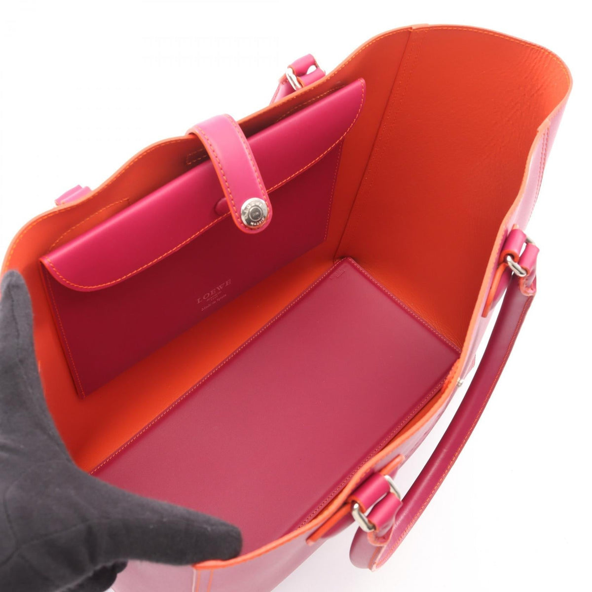 LOEWE Leo Anagram Tote Bag Pink leather 364.71AG60 2101219997100