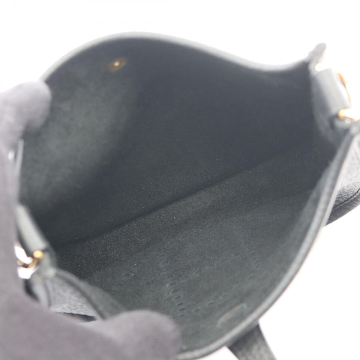 HERMES EvelyneTPM Amazon Shoulder Bag Black Taurillon Clemence leather 2104102524773