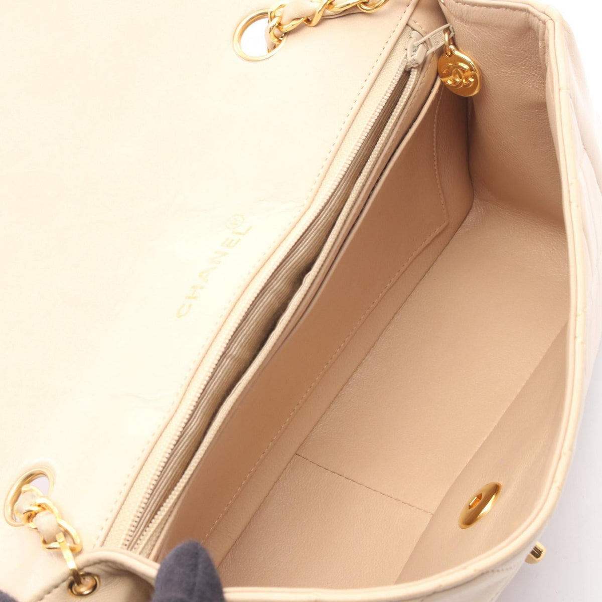 CHANEL Beige Matelasse Diana Flap Lambskin (sheep leather) A01165 2101220118136
