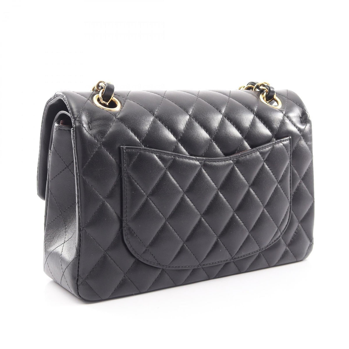 CHANEL Black Matelasse W flap Lambskin (sheep leather) A01113 2101220126483