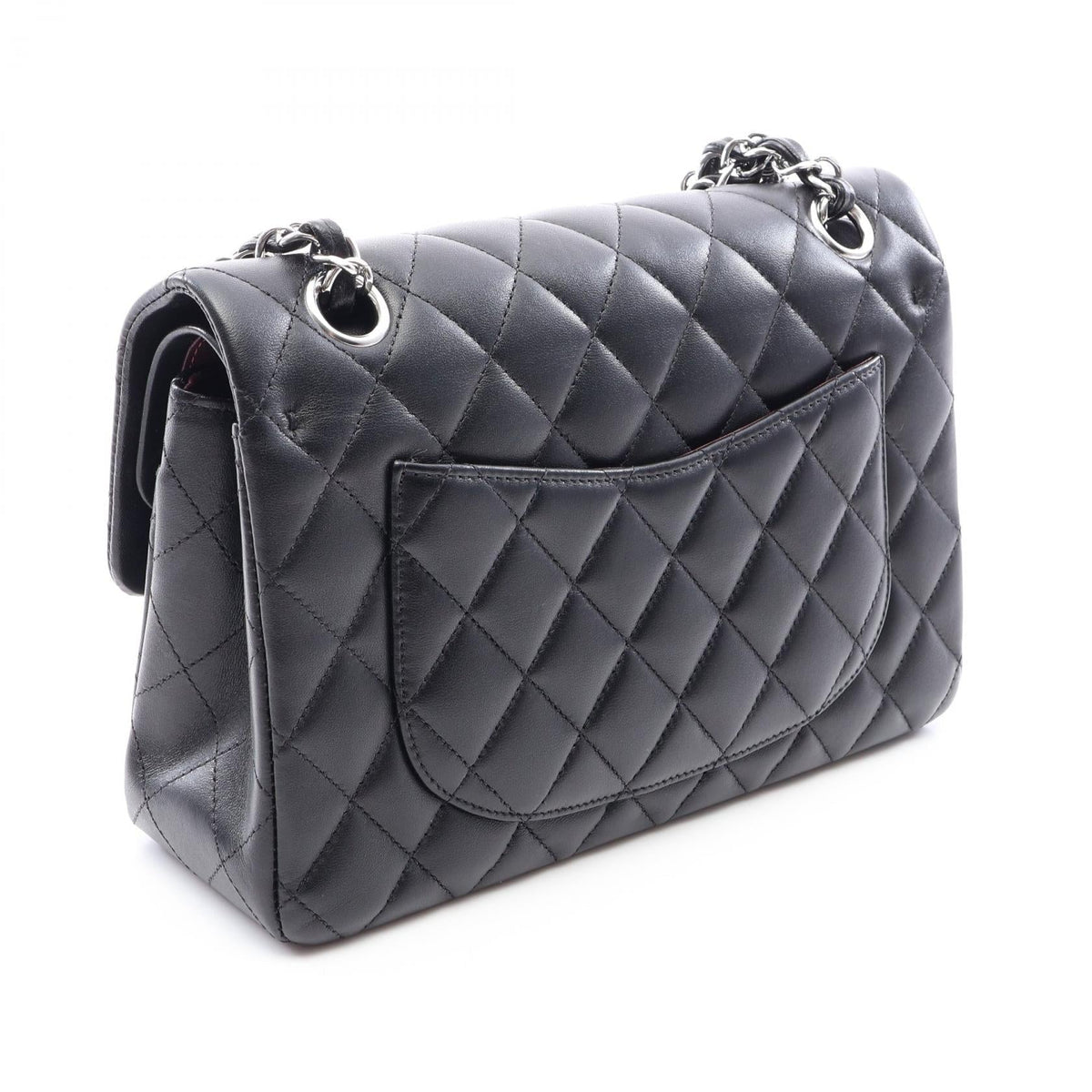 CHANEL Black Matelasse W flap Lambskin (sheep leather) A01113 2101220126490