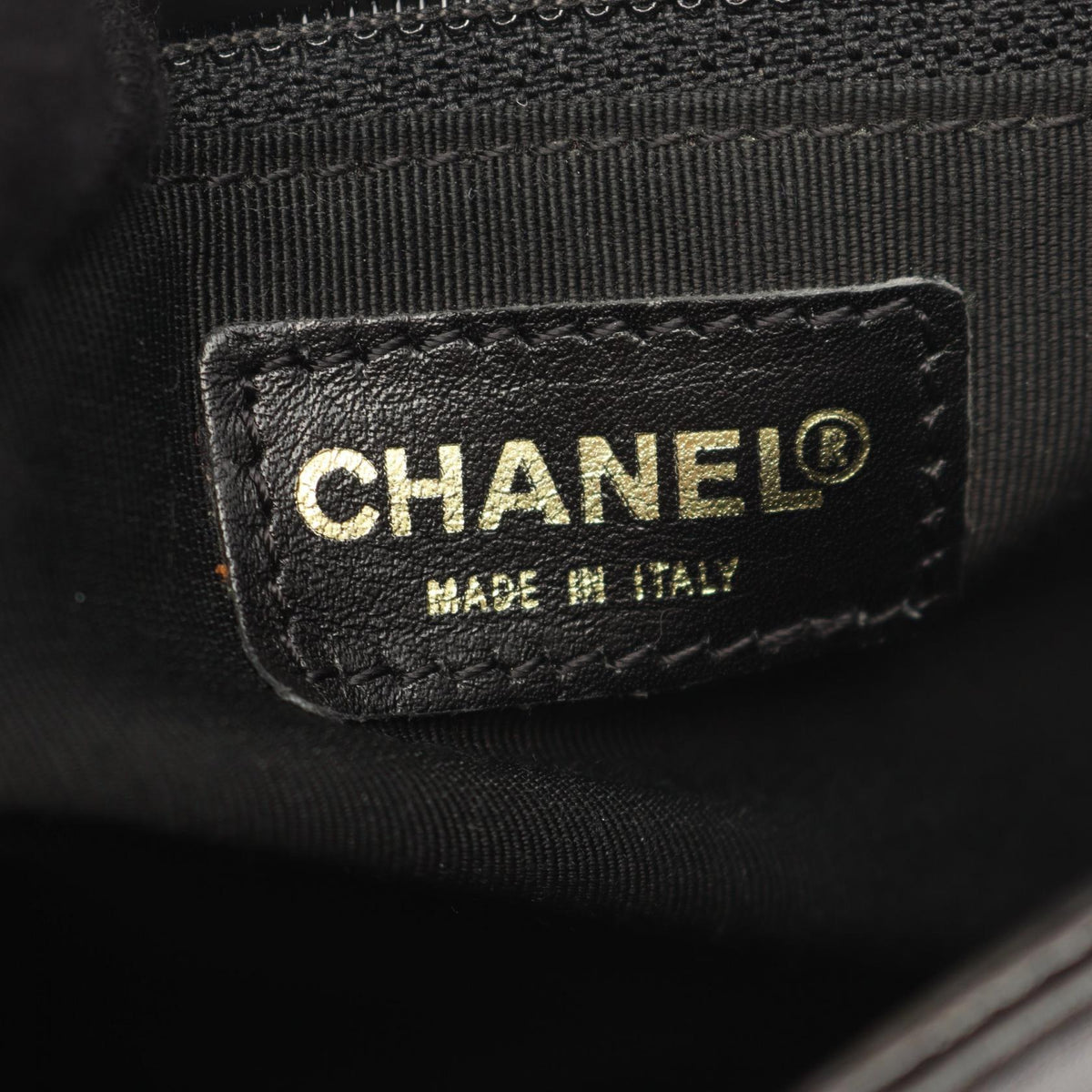 CHANEL Black Chocolate bar Lambskin (sheep leather) 2101219997452