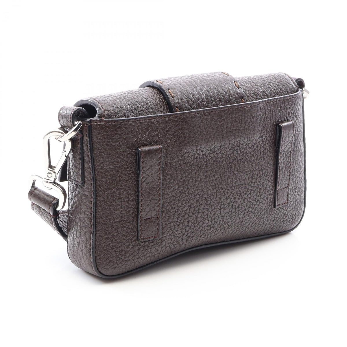FENDI Selleria Baguette 2WAY Shoulder Bag Brown leather 2101220052676
