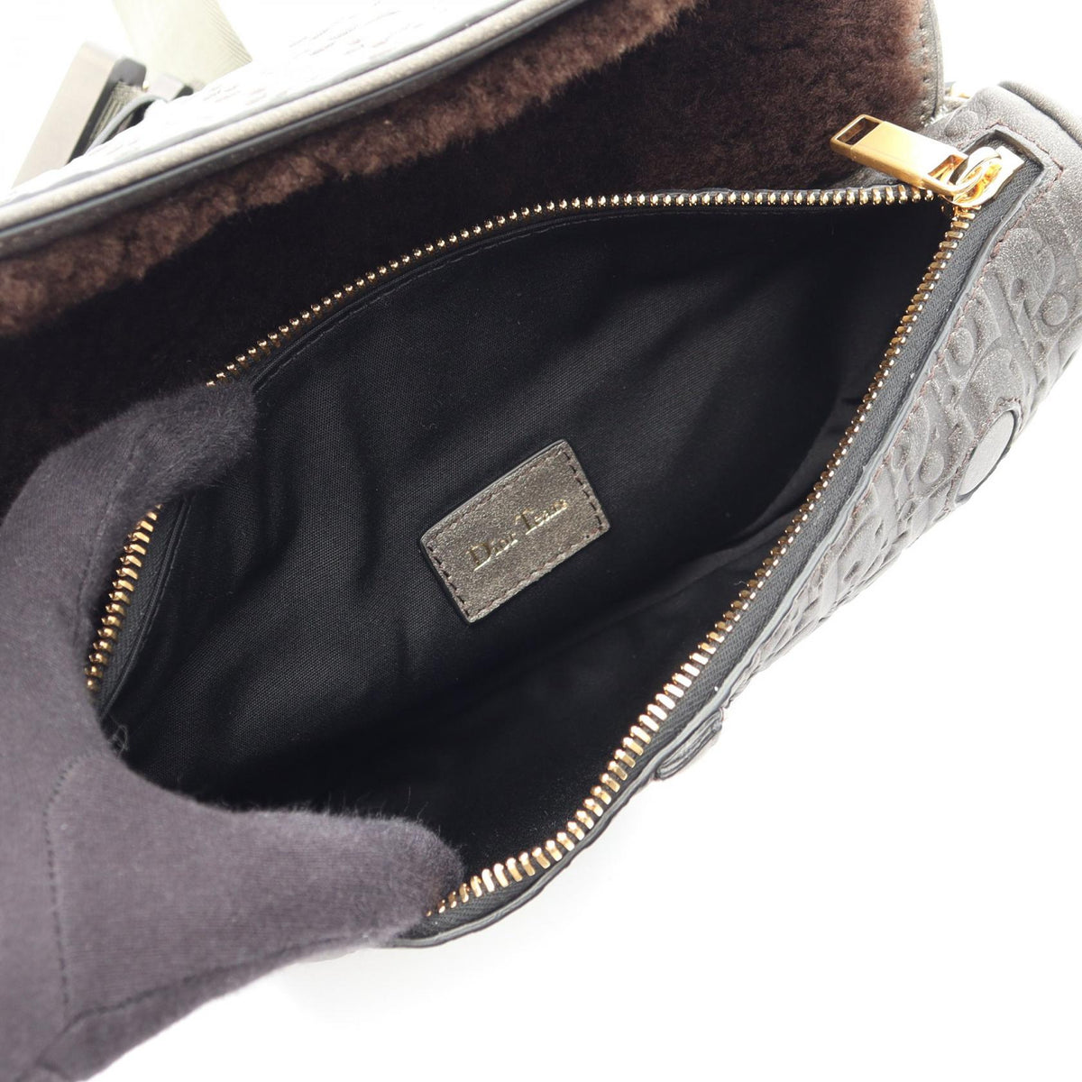 Dior TEARS Saddlebag Waist bag Body bag Gray leather 2101219549361