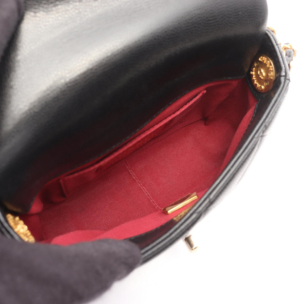 CHANEL Black Matelasse Mini Flap Grained Calfskin leather AS3368 2101219830827