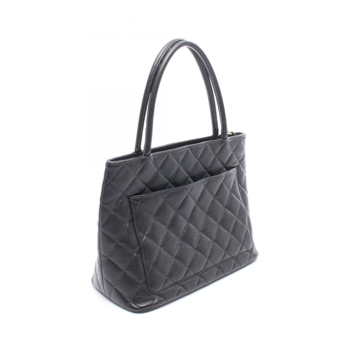 CHANEL Black Medallion tote Grained Calfskin leather A01804 2101219832739