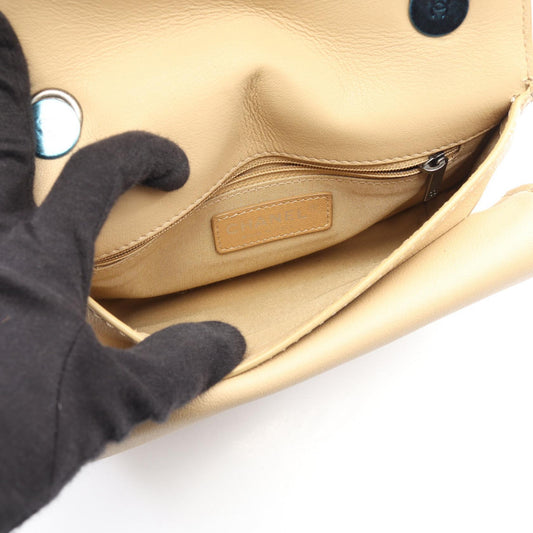 CHANEL Beige Matelasse Grained Calfskin leather 2101219840215