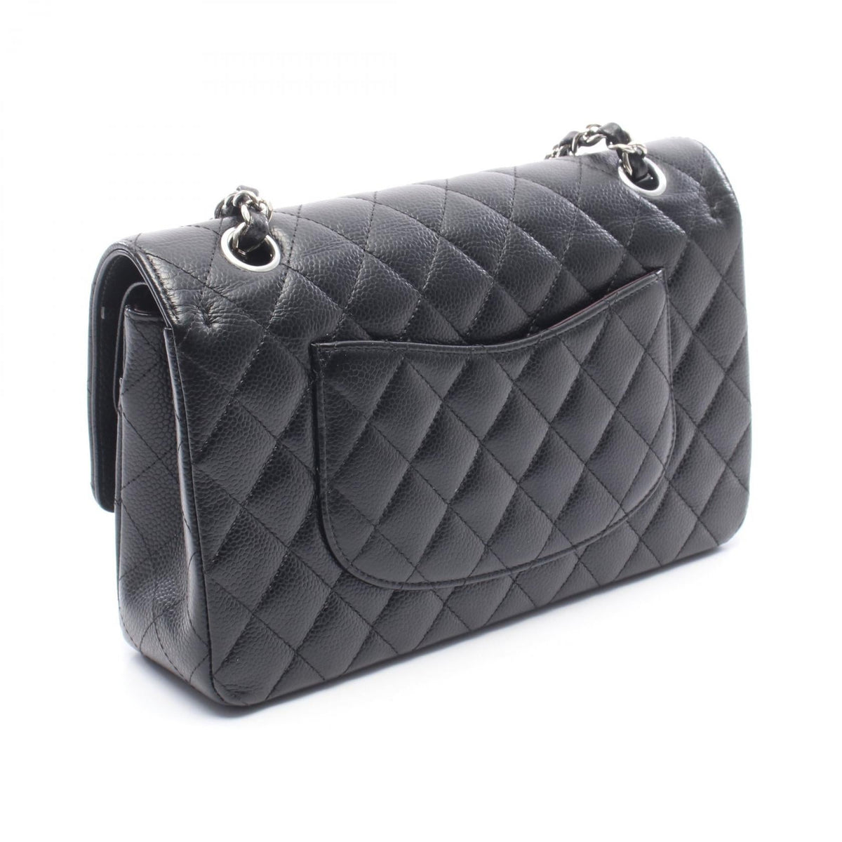 CHANEL Black Matelasse W flap Calfskin (cowhide) 2101219860619