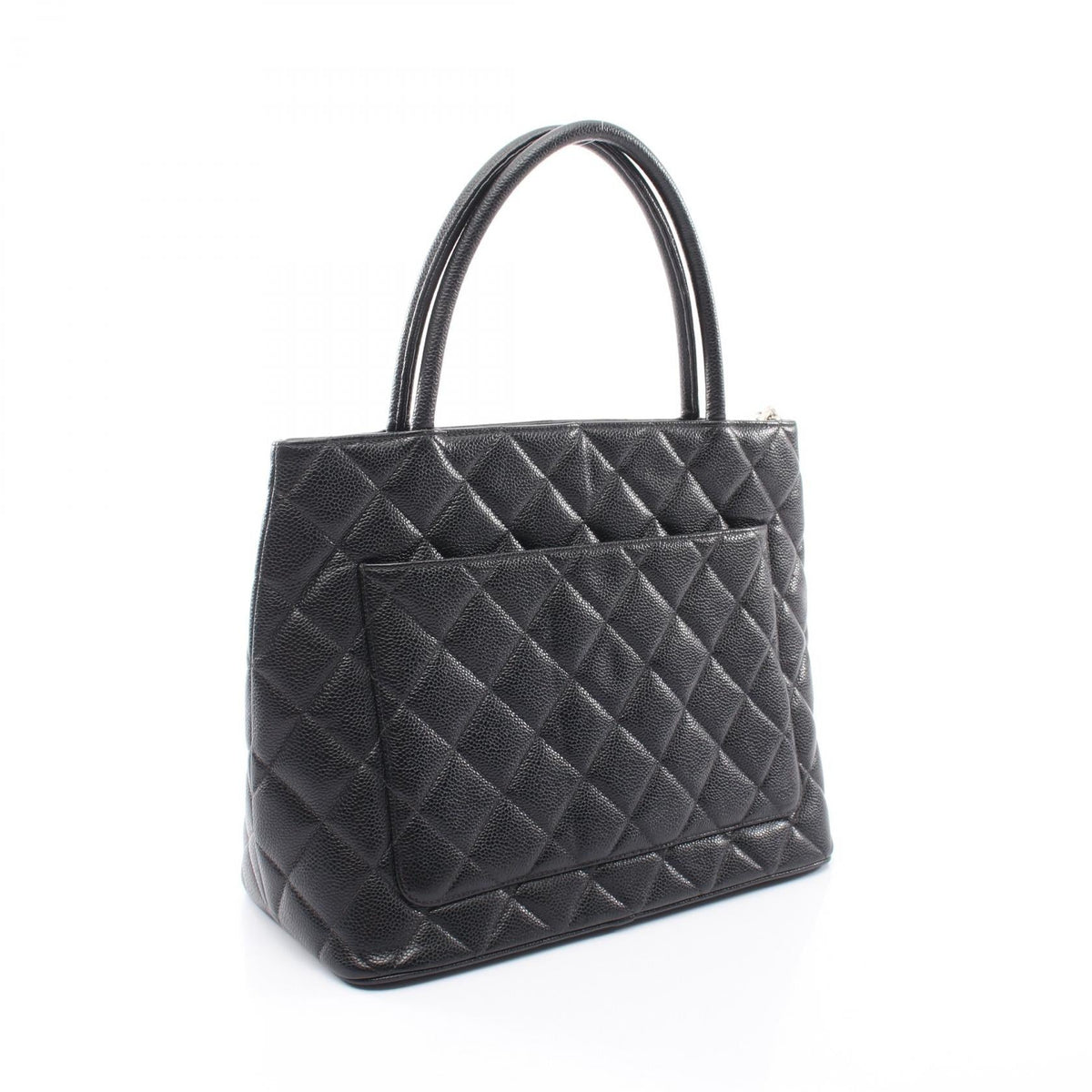 CHANEL Black Medallion tote Grained Calfskin leather A01804 2101219873107