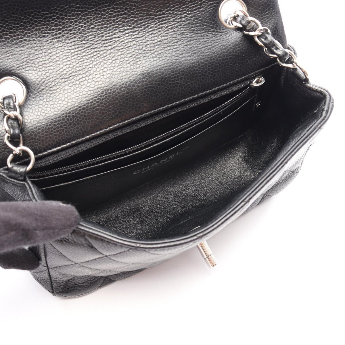 CHANEL Black Mini Matelasse Grained Calfskin leather 2120300058353