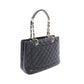 CHANEL Black Matelasse Grand Shopping GST Grained Calfskin leather A50995 2101220078997