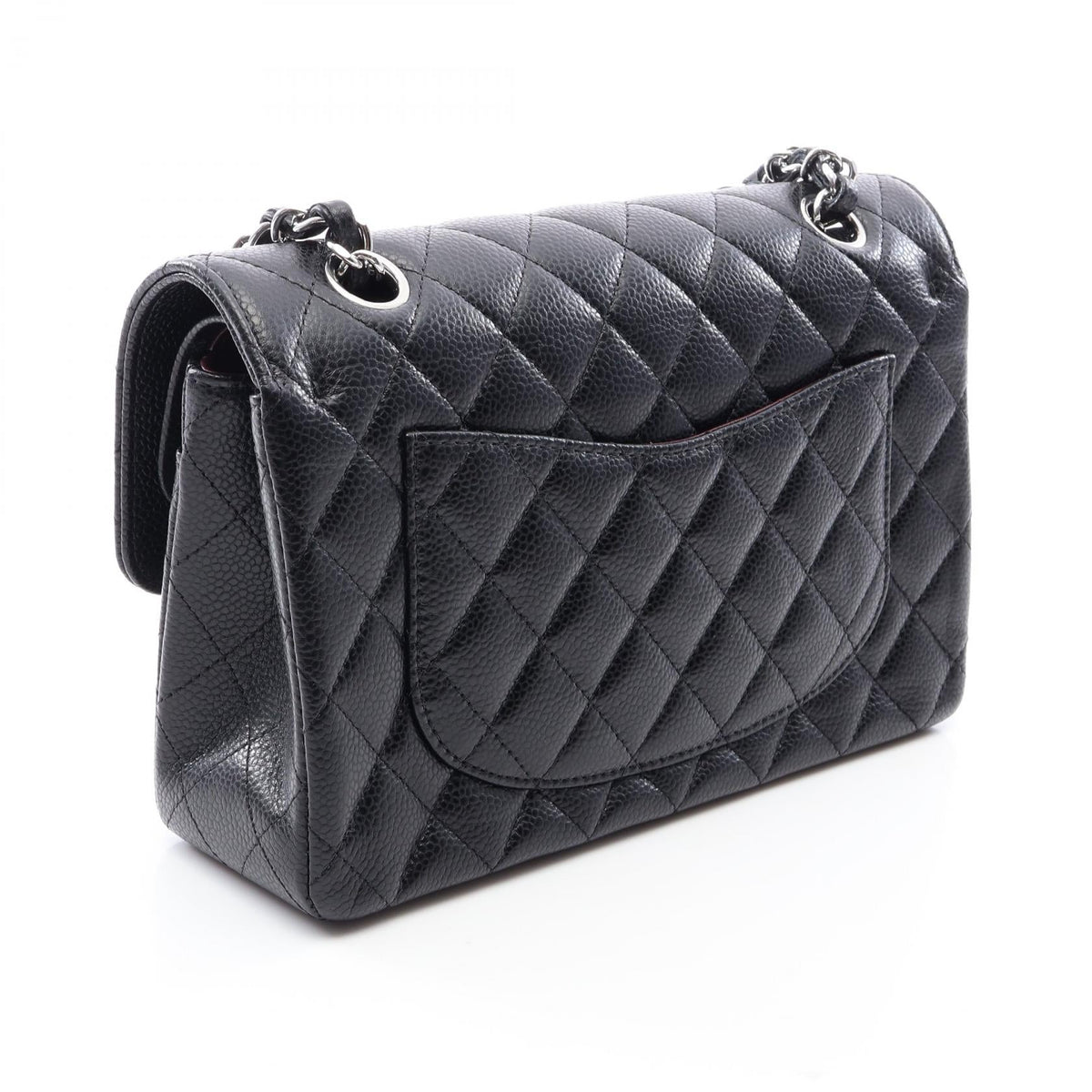 CHANEL Black Matelasse W flap Grained Calfskin leather 2101220079000