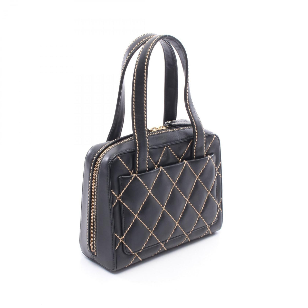 CHANEL Black Wild Stitch Mini leather 2101219996561
