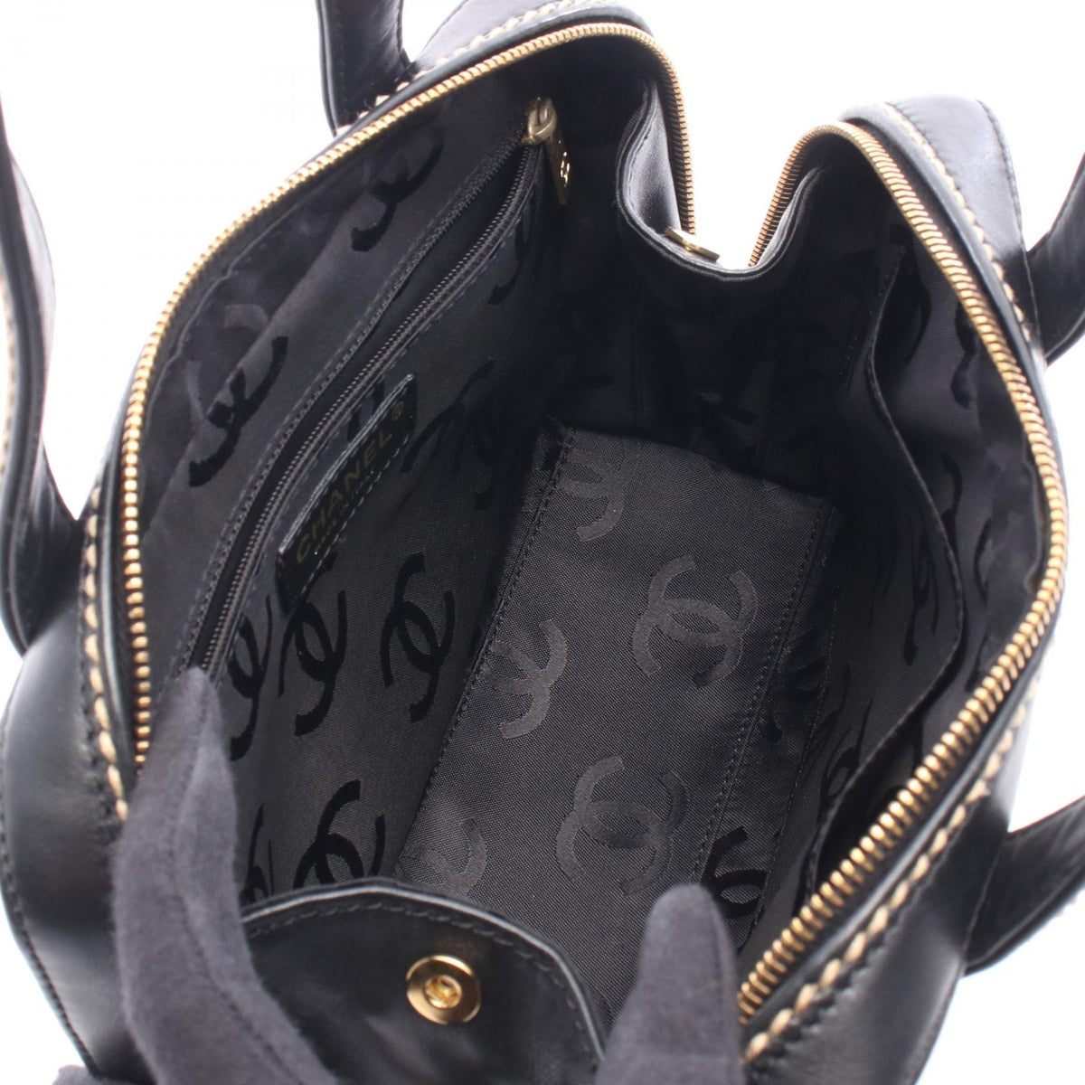 CHANEL Black Wild Stitch Mini leather 2101219996561