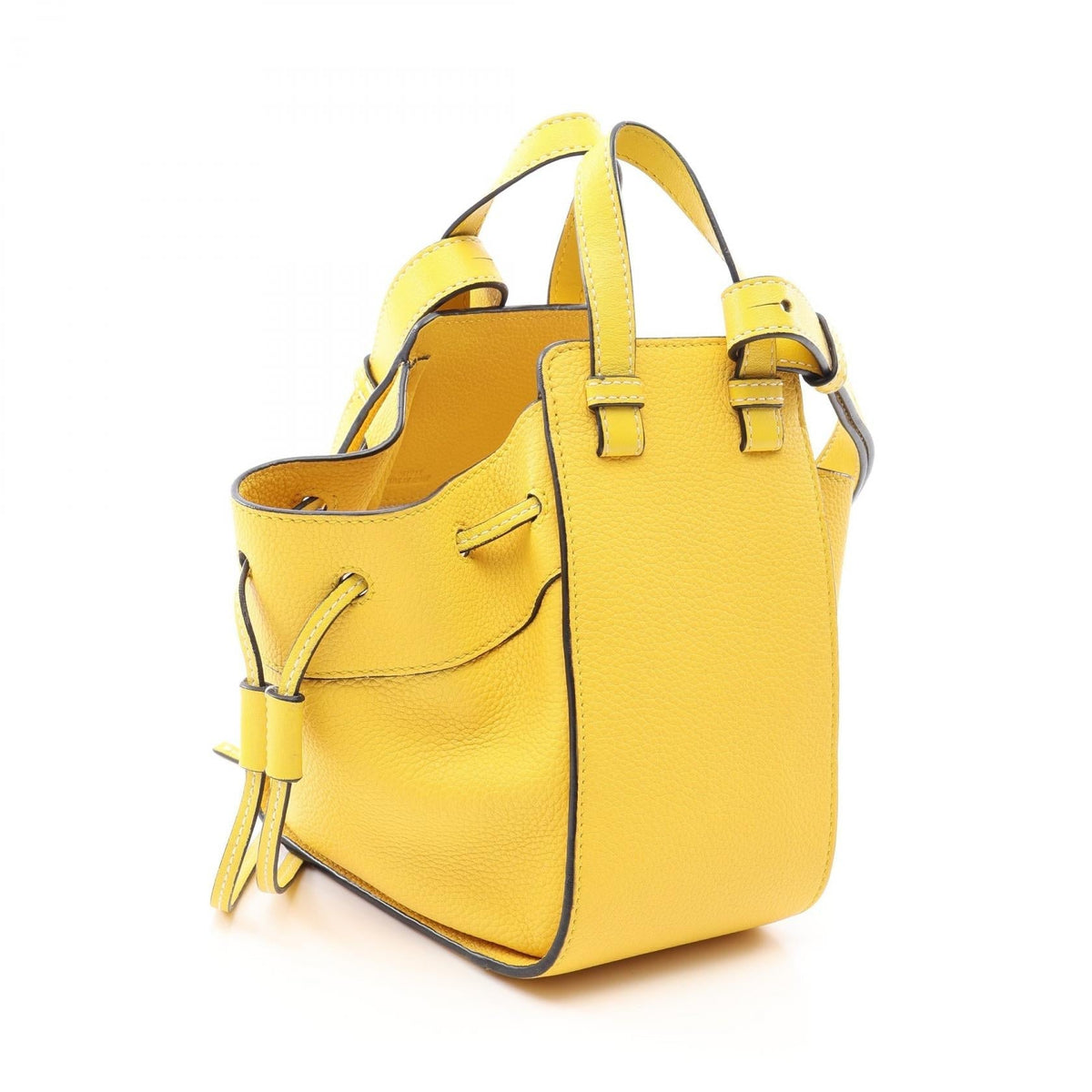LOEWE mini hammock drawstring bag Handbag Yellow leather 314.12.V07 2101220084929