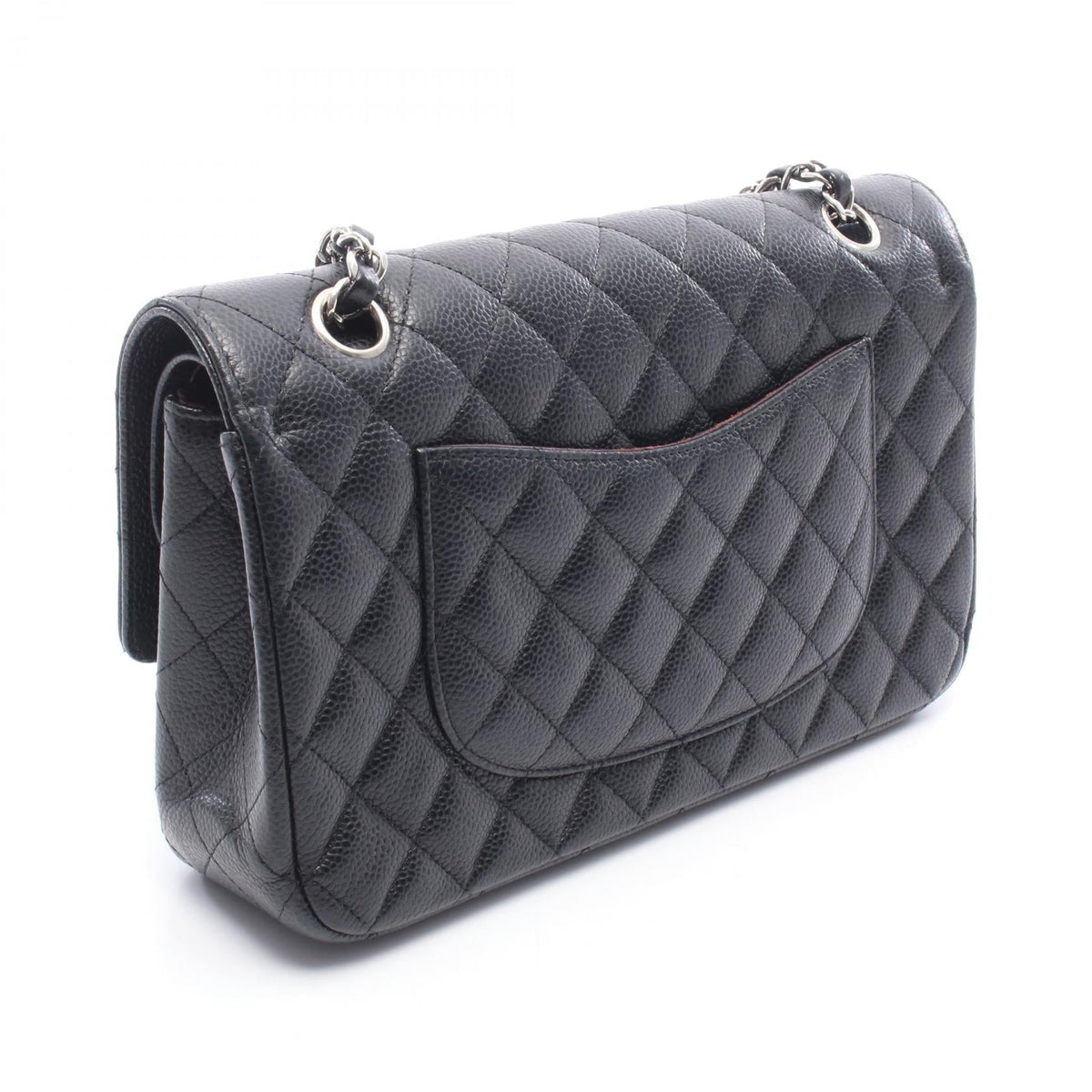 CHANEL Black Matelasse W flap Grained Calfskin leather 2106800640717