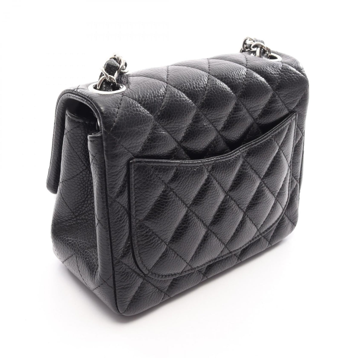 CHANEL Black Mini Matelasse Grained Calfskin leather 2106800640748