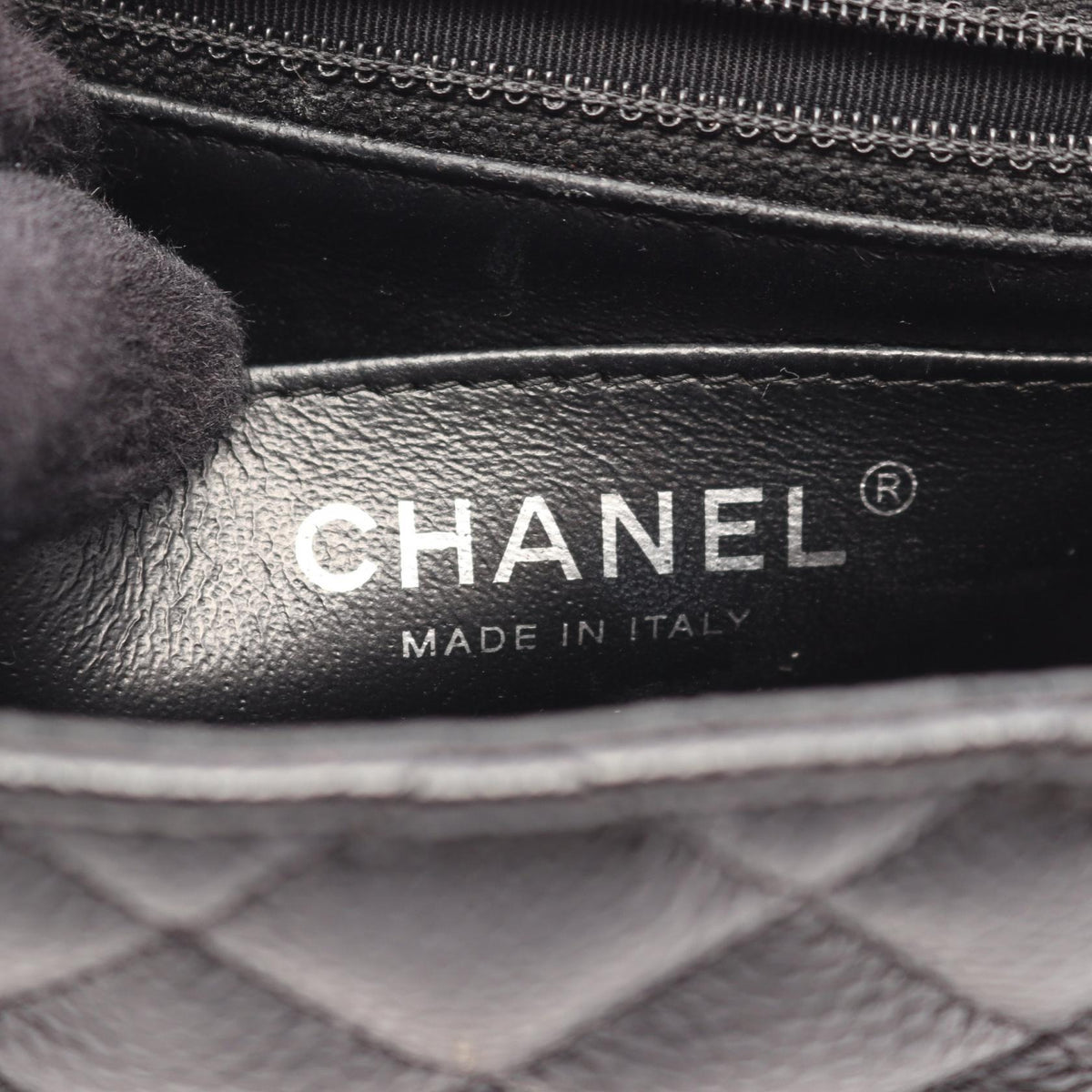 CHANEL Black Mini Matelasse Grained Calfskin leather 2106800640748