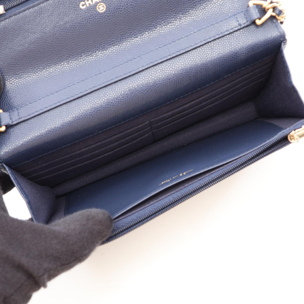 CHANEL Navy Matelasse Grained Calfskin leather AP2840 2106800640762