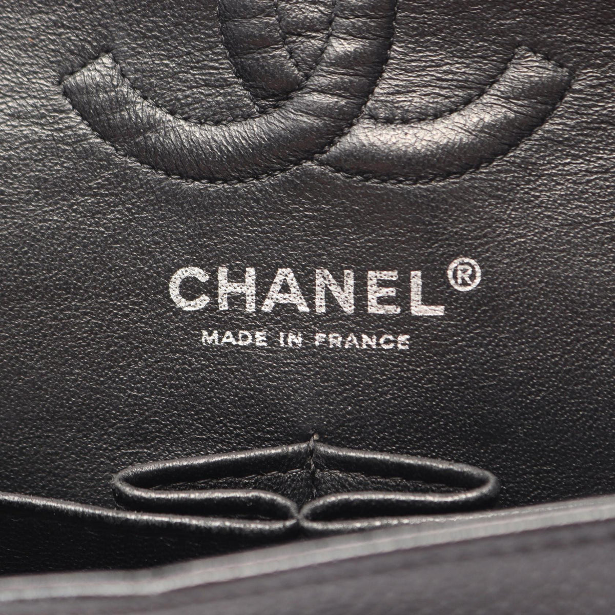 CHANEL Black Matelasse W flap Grained Calfskin leather 2101220098964