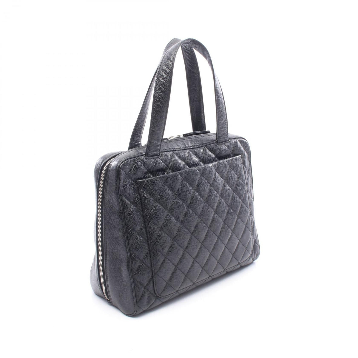 CHANEL Black Matelasse Grained Calfskin leather 2101220099220