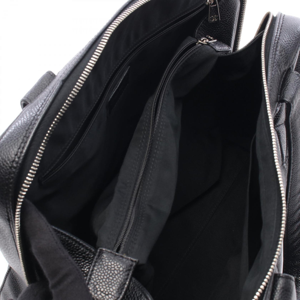 CHANEL Black Matelasse Grained Calfskin leather 2101220099220