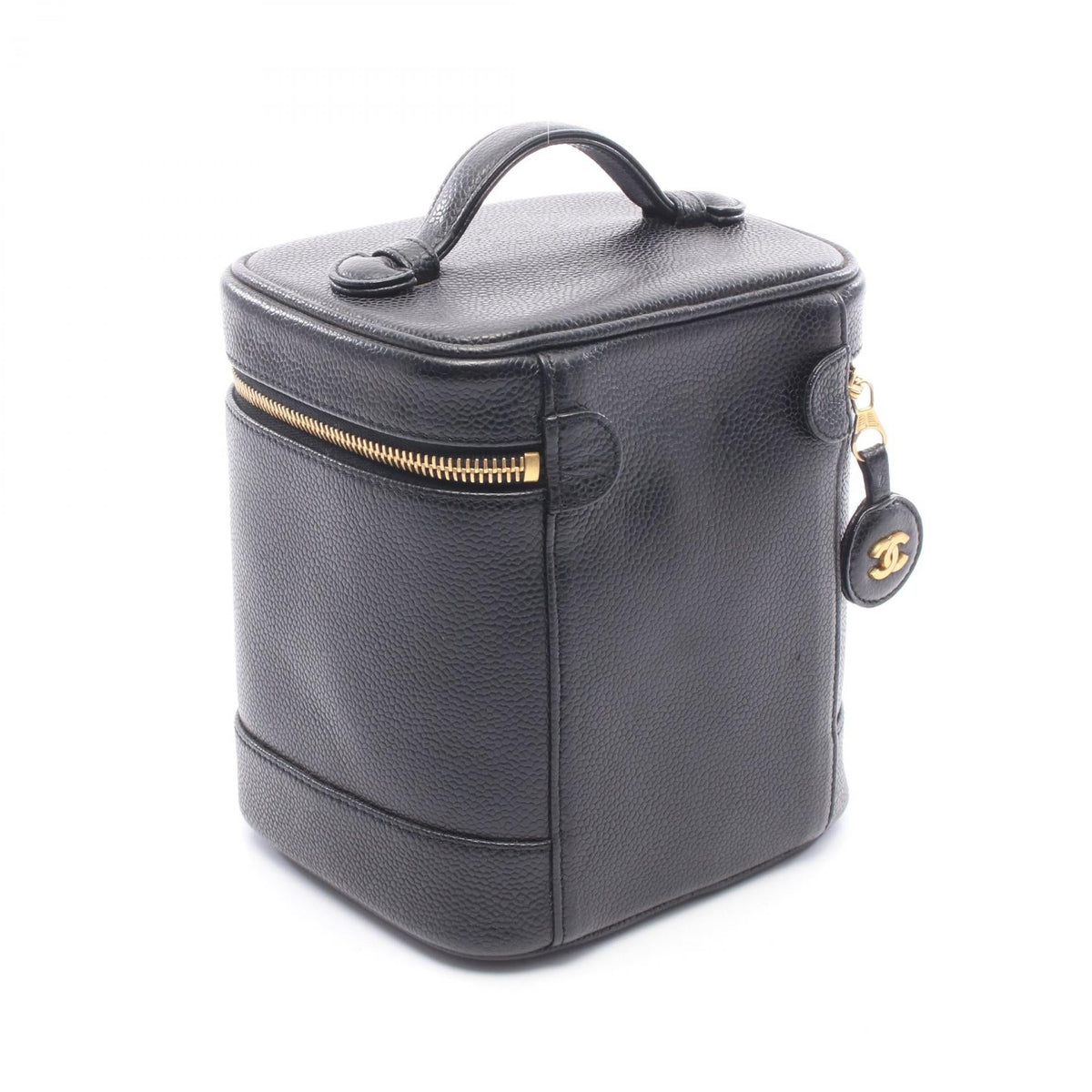 CHANEL Black COCO Mark Grained Calfskin leather A01998 2101220099244