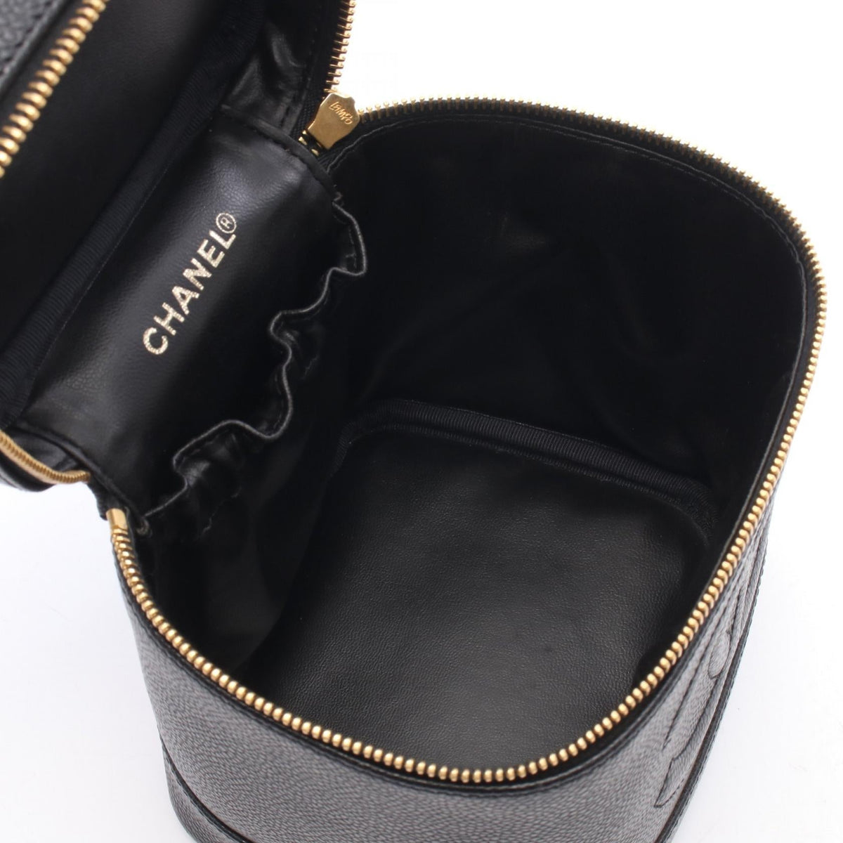 CHANEL Black COCO Mark Grained Calfskin leather A01998 2101220099244