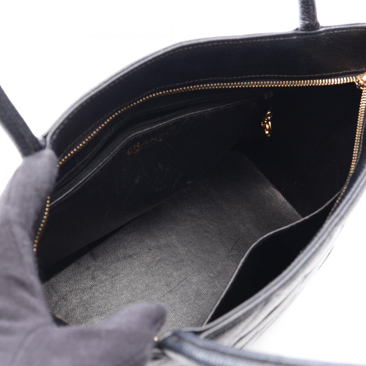 CHANEL Black Medallion tote Grained Calfskin leather 2101220118020