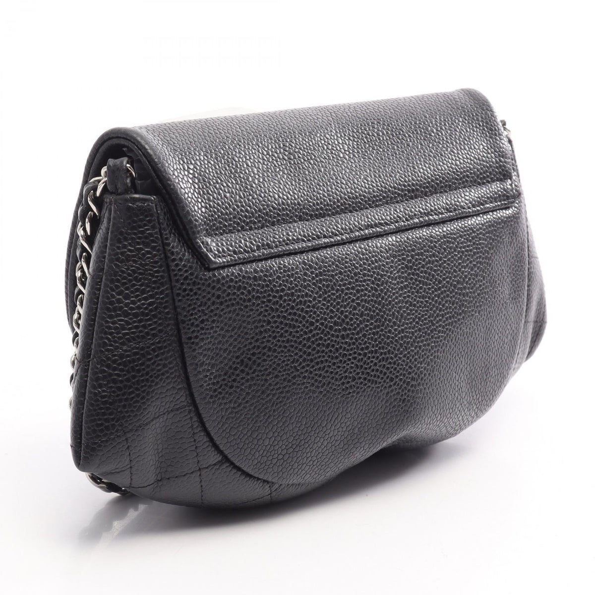 CHANEL Black Half Moon COCO Mark Grained Calfskin leather A40033 2101220118068