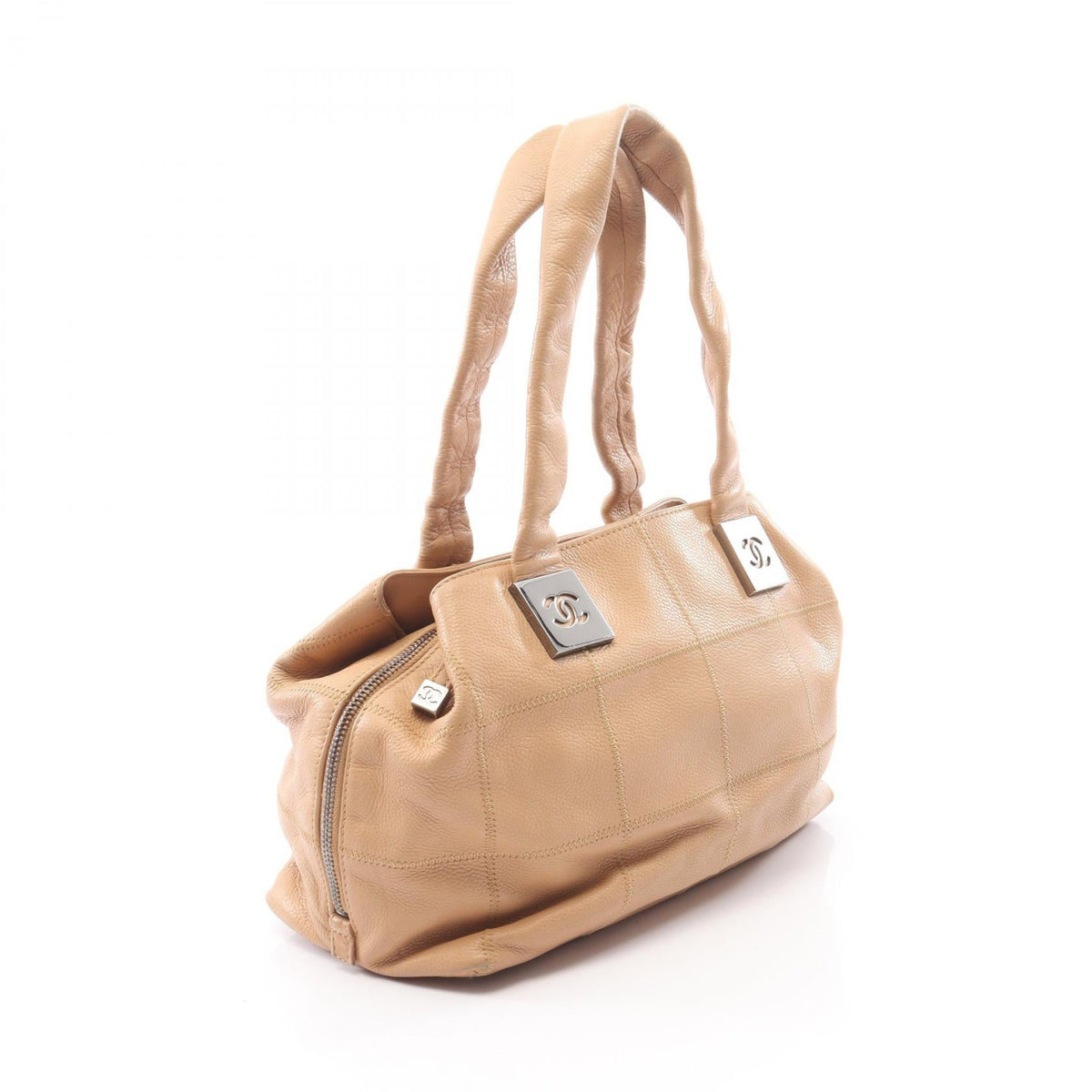 CHANEL Beige Chocolate bar Grained Calfskin leather 2101220125790