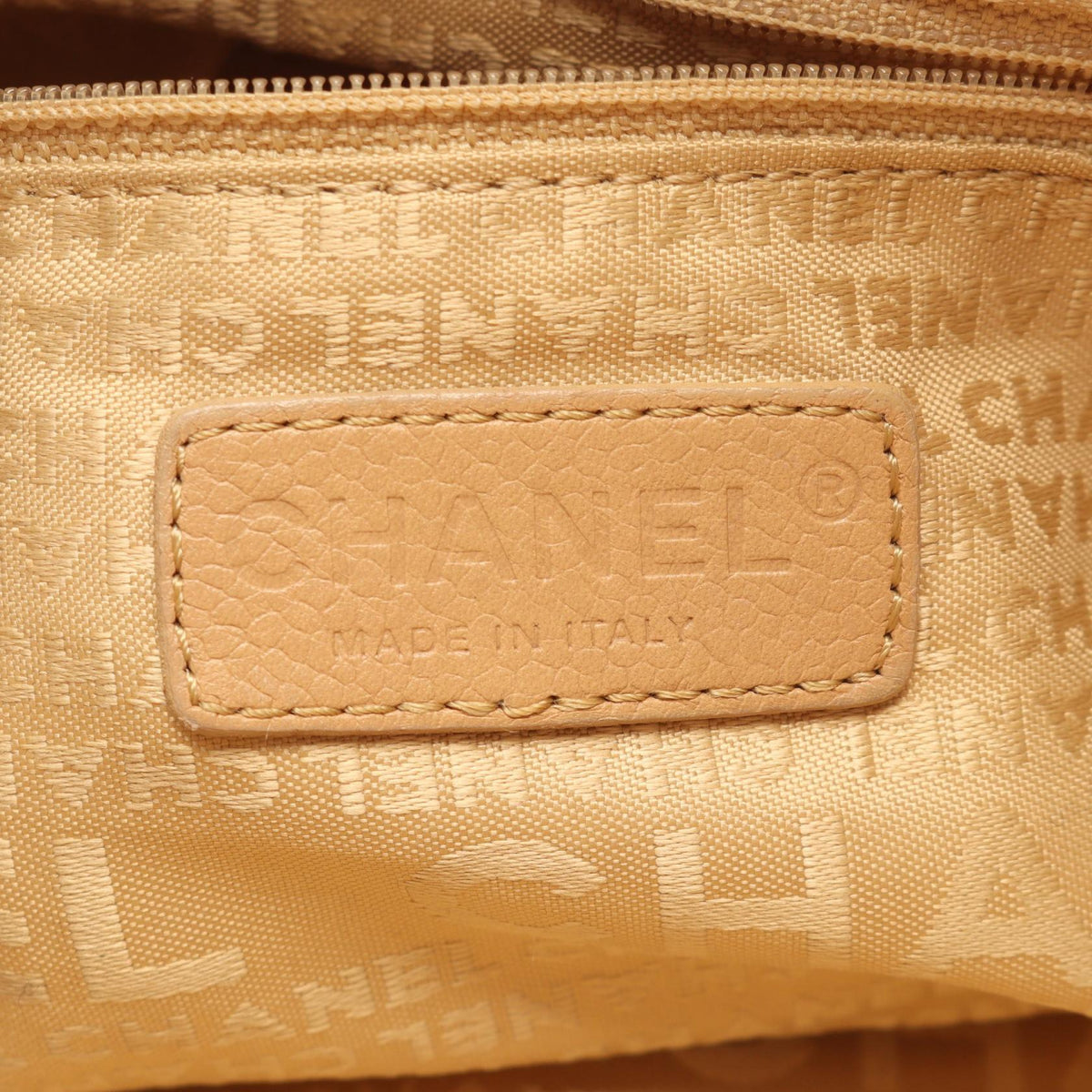 CHANEL Beige Chocolate bar Grained Calfskin leather 2101220125790