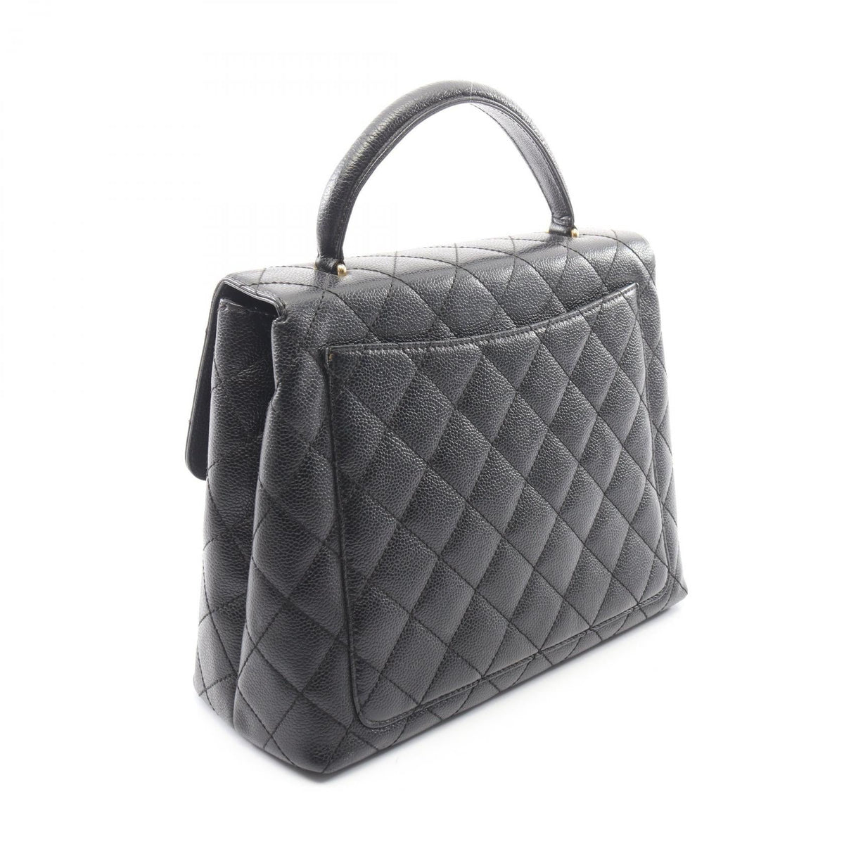 CHANEL Black Matelasse Grained Calfskin leather A12397 2101220104672