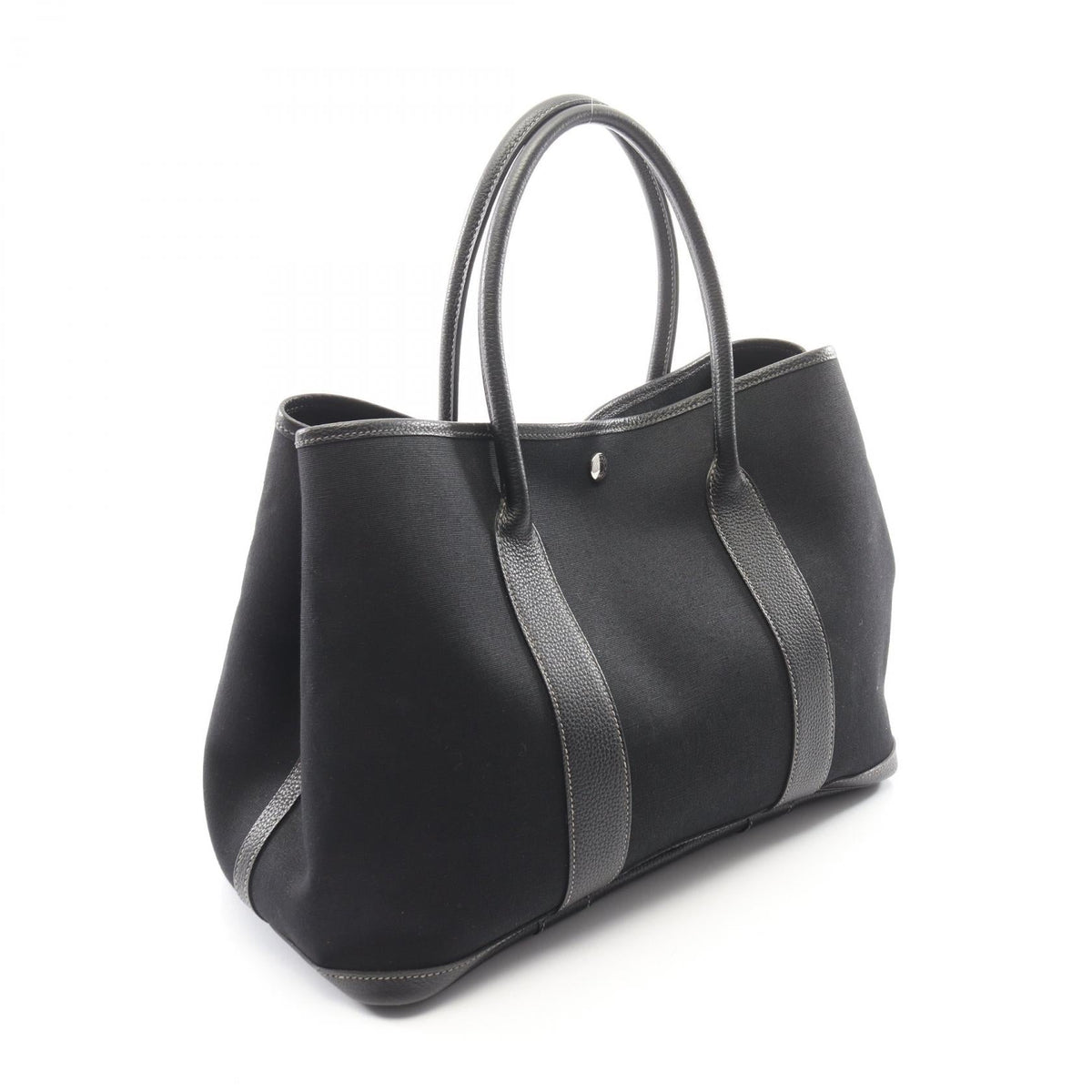 HERMES Garden party PM Tote Bag Black Toile officier Other Toile officier / Negonda leather 2101220104757